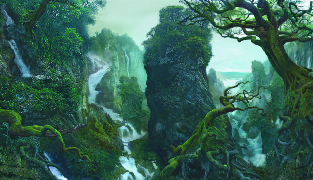 The Forest Realm, Concept art pour la trilogie Le Hobbit réalisée par Peter Jackson © FHEL 2023