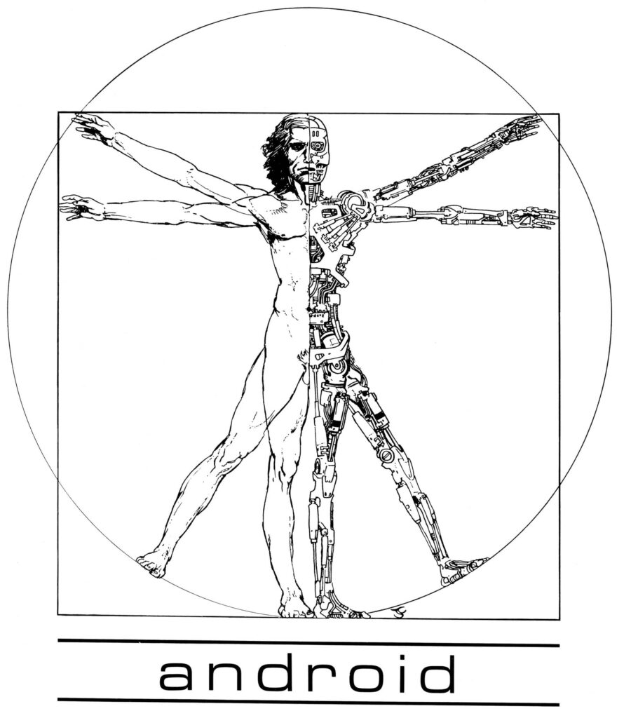 Etude du logo Android par James Cameron, à l'exposition l'art de James Cameron