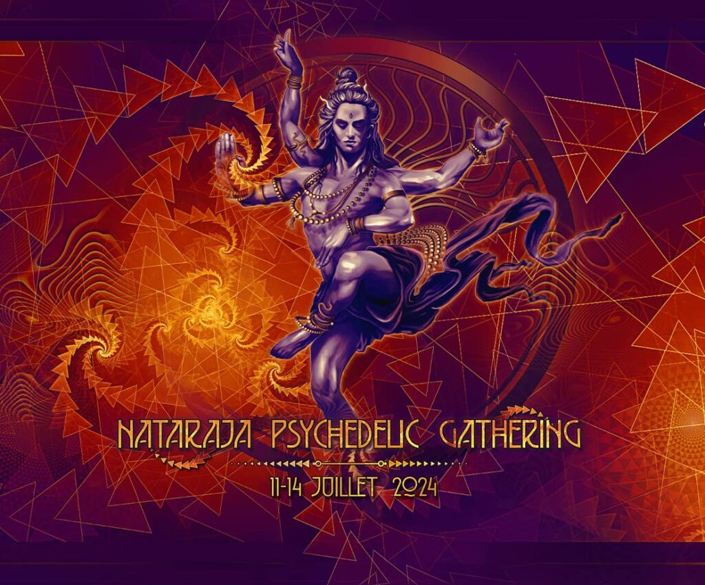 Affiche du festival "Nataraja Psychedelic Gathering" 2024