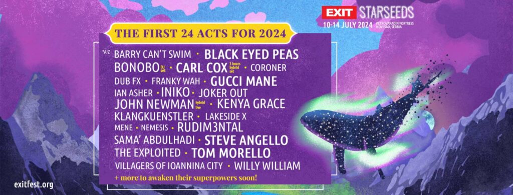 Affiche du festival "Exit Festival" 2024