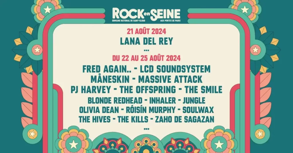 affiche du festival rock en seine