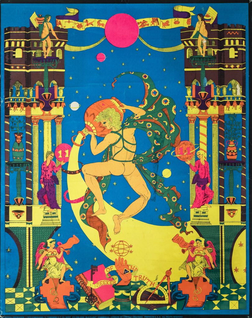Tapestry featuring the Aquarius water bearer symbology