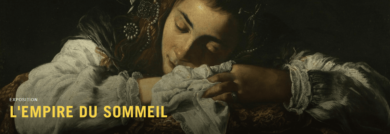 Image de l'exposition "empire du sommeil" : peinture d'une personne qui dors