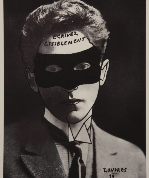 32. Jean Cocteau, Autoportrait, « Ecrivez lisiblement »